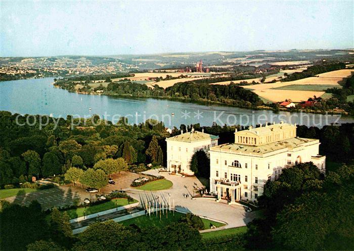 Essen Ruhr Fliegeraufnahme Villa Huegel mit Baldeneysee