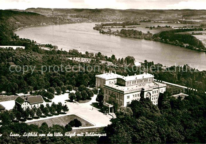 Essen Ruhr Fliegeraufnahme Villa Huegel mit Baldeneysee