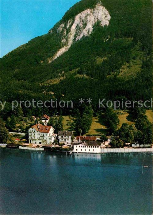 Kochel See Fliegeraufnahme Seehotel Restaurant Cafe Grauer Baer