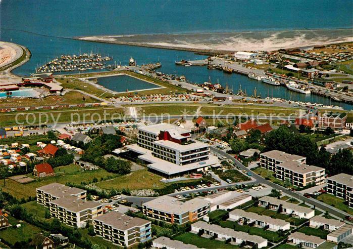 Bensersiel Fliegeraufnahme mit Hafen