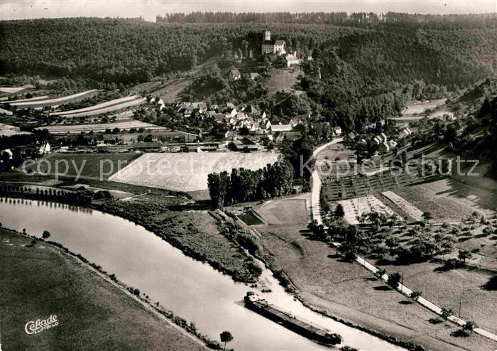 Gundelsheim Neckar Fliegeraufnahme Burg Guttenberg