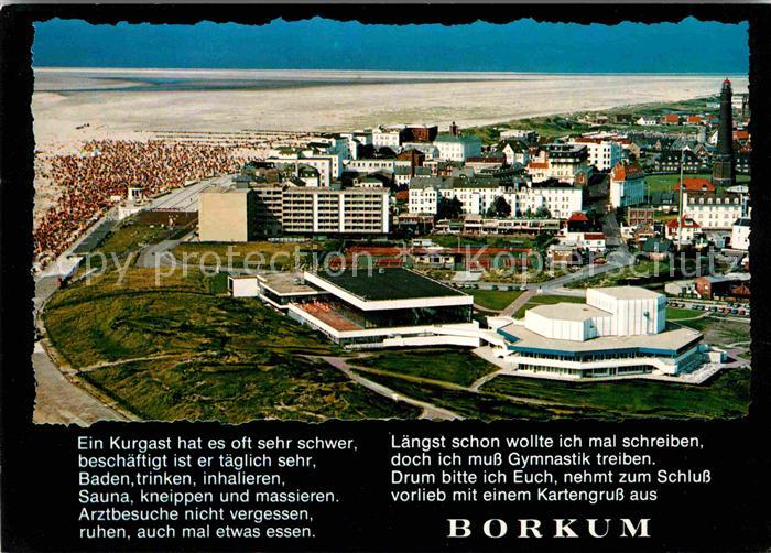 BORKUM Nordseebad Niedersachsen Fliegeraufnahme mit Strand