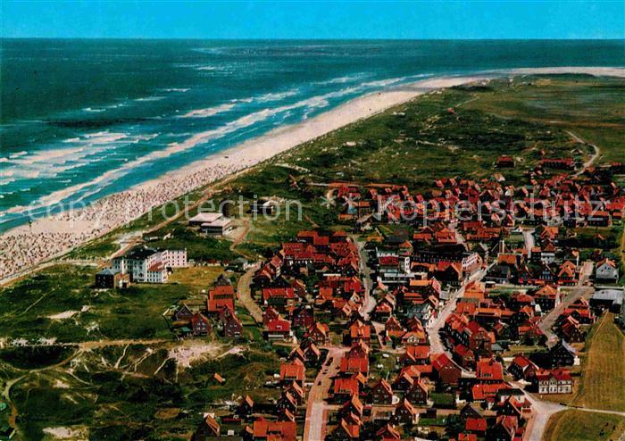 Juist Nordseebad Fliegeraufnahme mit Strand