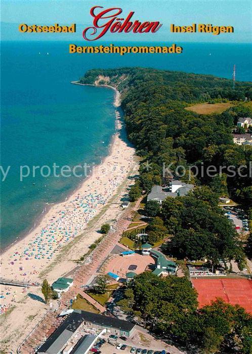 Goehren Ruegen Fliegeraufnahme mit Strand Bernsteinpromenade