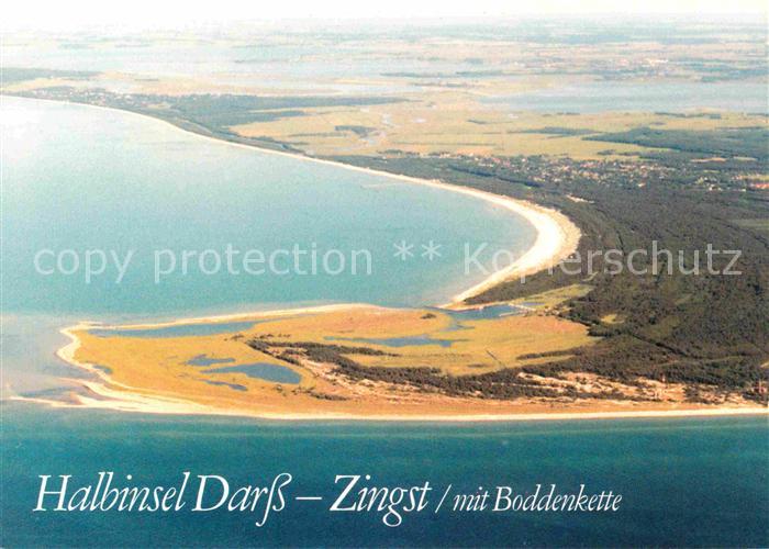 Zingst Ostseebad Fliegeraufnahme mit Strand Boddenkette