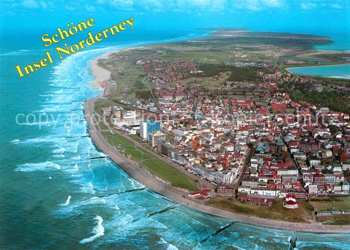 Norderney Nordseebad Fliegeraufnahme mit Strand