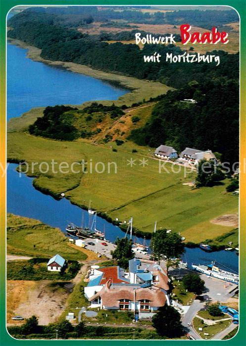 Baabe Ostseebad Ruegen Fliegeraufnahme mit Bollwerk und Moritzburg