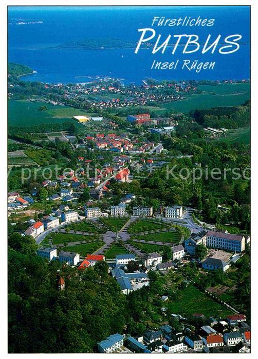 Putbus Ruegen Fliegeraufnahme mit Hafen Lauterbach