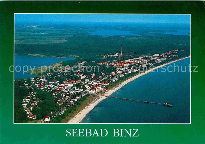 Binz Ruegen Fliegeraufnahme mit Strand