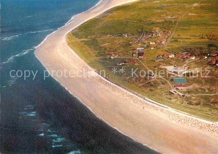 Langeoog Nordseebad Fliegeraufnahme mit Strand
