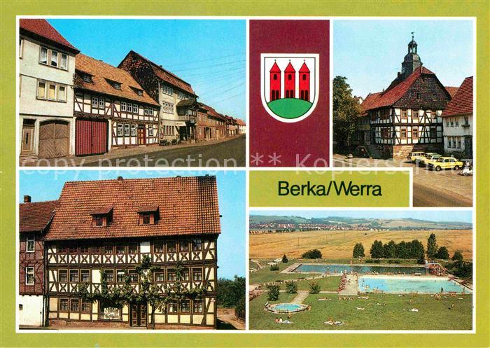 Berka Werra Hauptstrasse Rathaus Freibad
