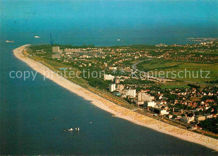 Cuxhaven Duhnen Nordseebad Fliegeraufnahme