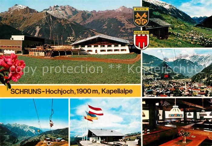 Schruns Vorarlberg Restaurant Kapellalpe Montafoner Hochjochbahn