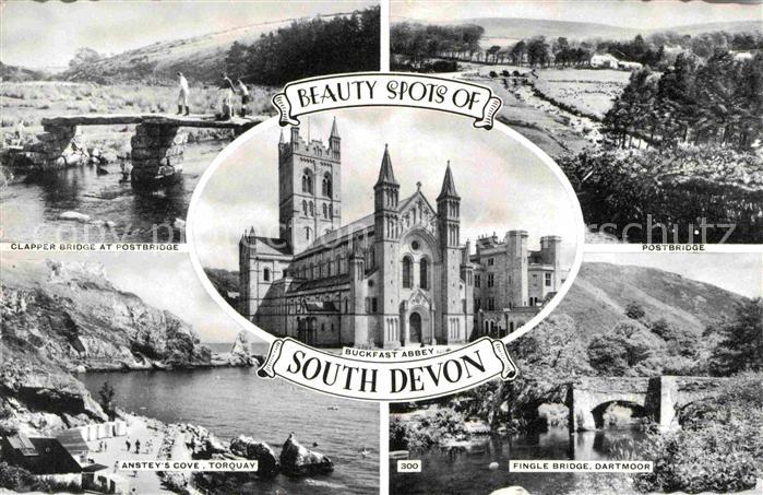 South Devon Clapper Bridge at Postbridge Ansteiy Cove Torquay Fingle Bridge Dart
