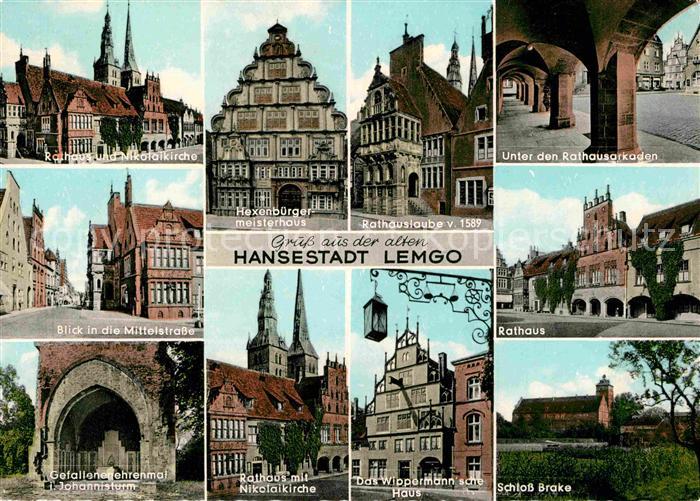 Lemgo Lippe NRW Rathaus Nicolaikirche Hexenbuergermeisterhaus Rathauslaube Ratha