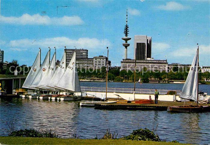 HAMBURG  CITY Partie an der Aussenalster Hotel Loews Hamburg Plaza Fernsehturm