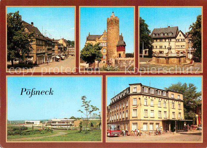 Poessneck Schuhgasse Weisser Turm Markt Poessneck Ost Hotel Posthirsch