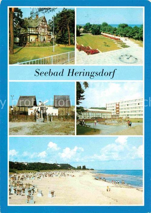 Heringsdorf Ostseebad Usedom Jugendherberge Herbert Tschaepe Promenade mit Sonne