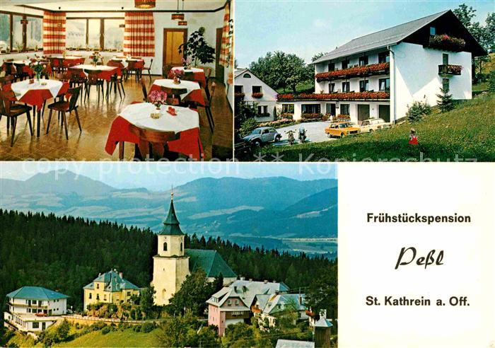 St Kathrein Fruehstueckspension Pessl Gaststube Kirche