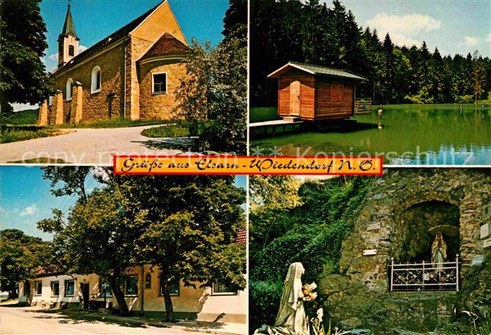 Wiedenhof Kirche Fischteich Gasthaus Gruener Wald Lourdesgrotte