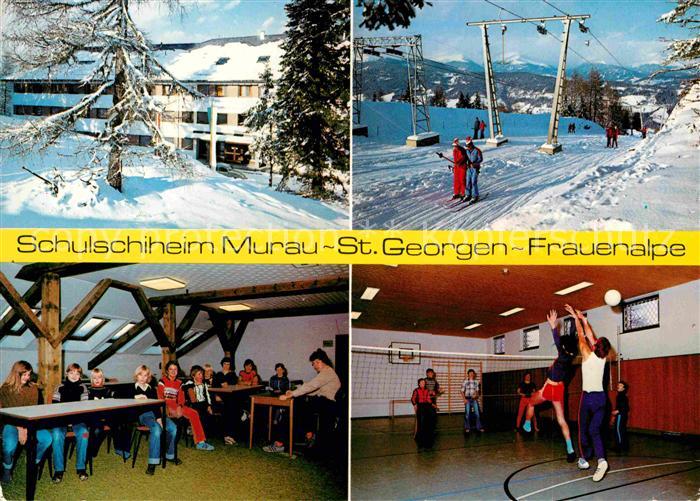 Murau Steiermark Schulskiheim Murau St Georgen Frauenalpe Schlepplift Volleyball