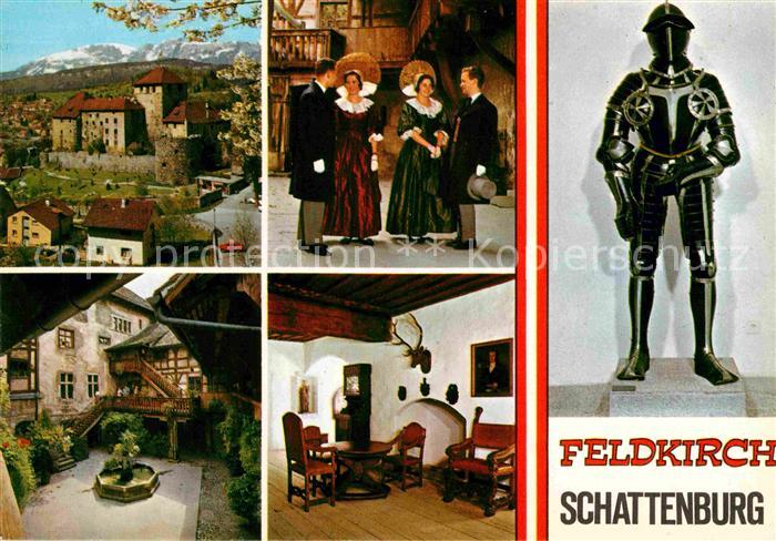 Feldkirch Vorarlberg Schattenburg Teilansichten Ritterruestung