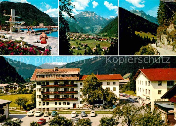 Mayrhofen Zillertal Geislers Hotel Strass Freibad Panorama Bergstrasse