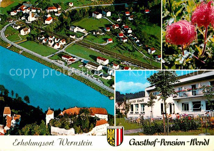 Wernstein Inn Fliegeraufnahme mit Gasthof Pension Wendl
