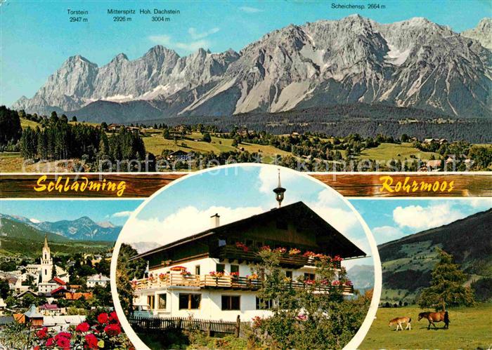 Schladming Obersteiermark mit Torstein Hoh Dachstein Scheinenspitze Panorama Gas
