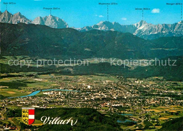 Villach Kaernten Fliegeraufnahme