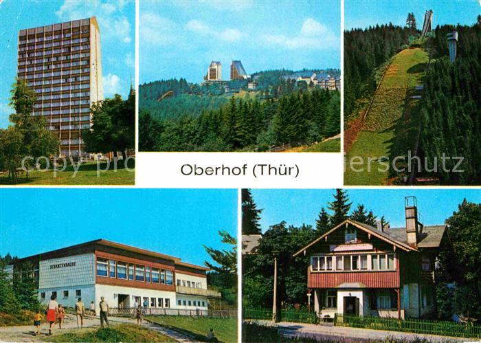 Oberhof Thueringen FDGB Erholungsheim Rennsteig Interhotel Panorama Schanze am R