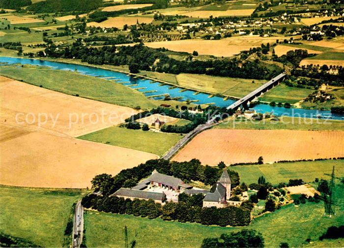 Hattingen Ruhr Ruhrtal mit Wasserburg Haus Kemnade Fliegeraufnahme