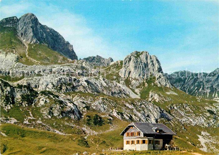 Biberacher-Huette mit Kuenzelspitze Vorarlberg