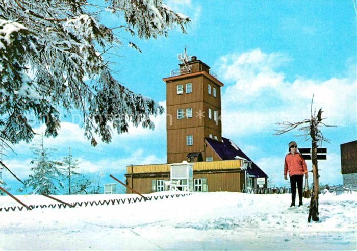 Oberwiesenthal Erzgebirge Wetterwarte auf dem Fichtelberg