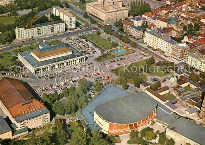 Karlsruhe Baden Fliegeraufnahme Festhallenplatz