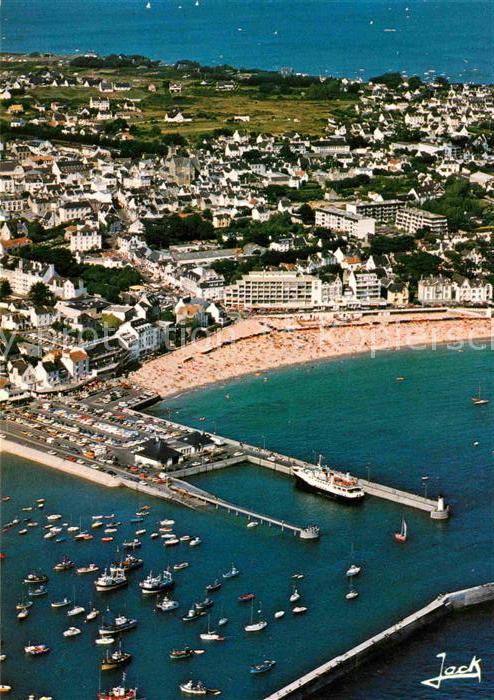 Quiberon Morbihan Fliegeraufnahme mit Strand Hafen