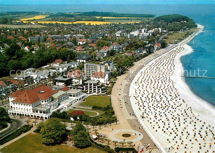 Travemuende Ostseebad Fliegeraufnahme mit Strand