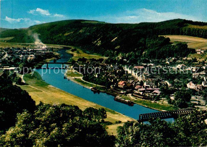 Bodenwerder Weserpartie mit Eckberg