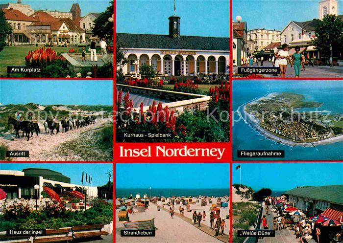 Norderney Nordseebad Fliegeraufnahme Strand Ausritt Kurplatz Kurhaus Spielbank