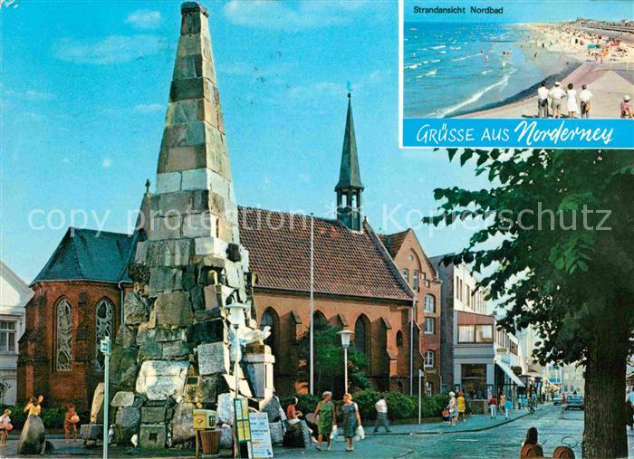 Norderney Nordseebad Kaiser Wilhelm Denkmal Friedrichstrasse Strand