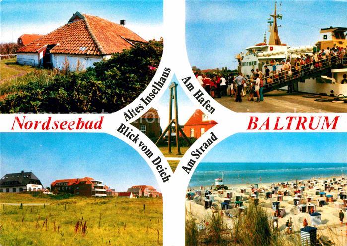 Baltrum Nordseebad Hafen Strand