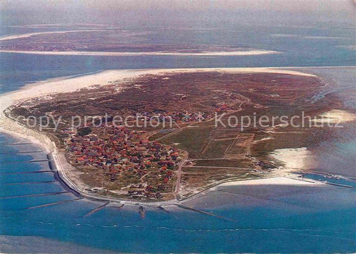 Baltrum Nordseebad Fliegeraufnahme Insel Dornroeschen der Nordsee