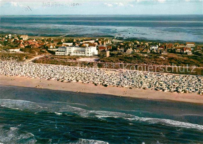 Juist Nordseebad Fliegeraufnahme mit Strand