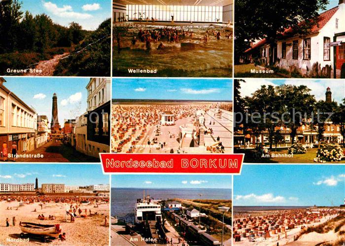 BORKUM Nordseebad Niedersachsen Wellenbad Museum Hafen Strandstrasse Nordbad