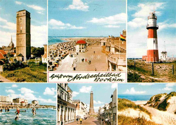 BORKUM Nordseebad Niedersachsen Strand Promenade Leuchttuerme