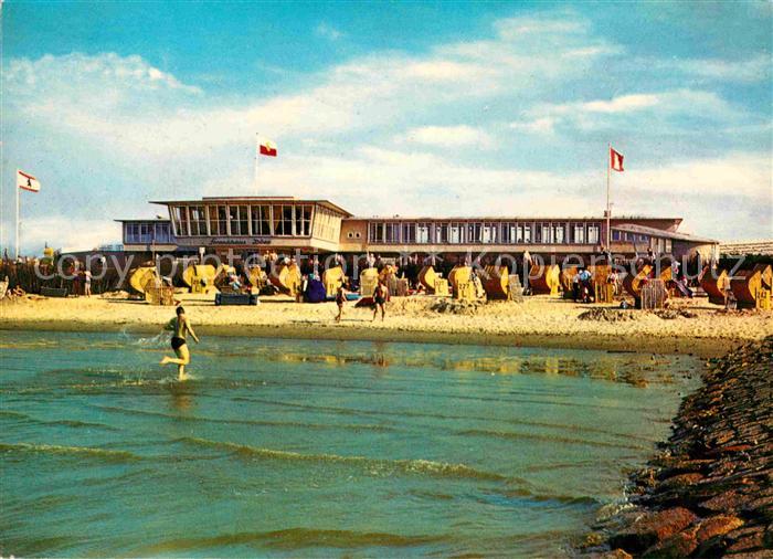 Cuxhaven Doese Nordseebad Strand und Strandhaus