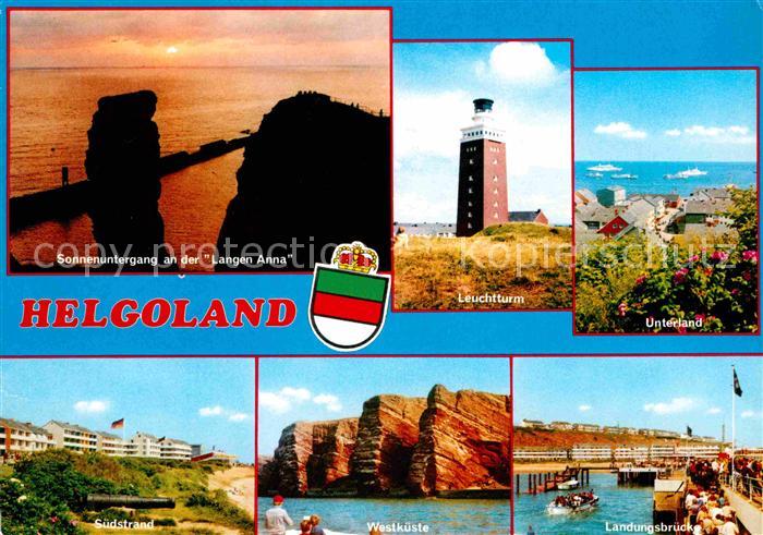 HELGOLAND Insel Schleswig-Holstein Lange Anne Leuchtturm Unterland Westkueste La