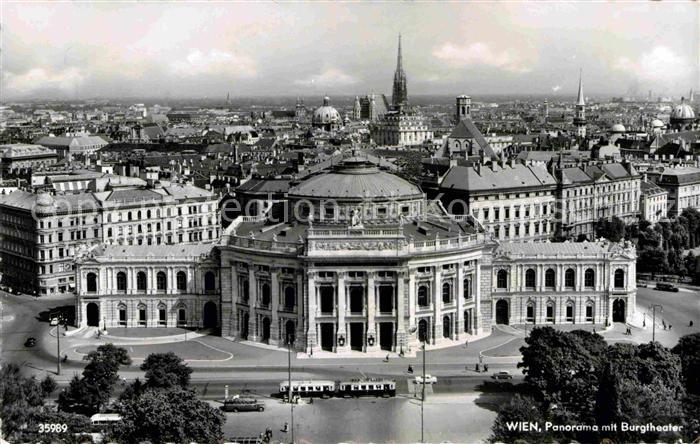 Theatergebaeude Burgtheater Wien Strassenbahn