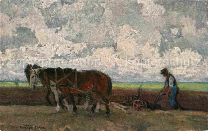 Kuenstlerkarte Kayser-Eichberg Der Pflüger