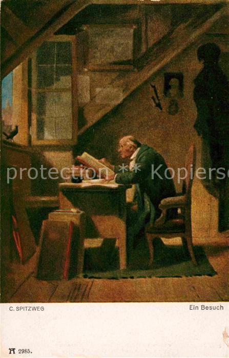 Spitzweg Carl Ein Besuch Verlag F.A. Ackermann Nr. 85